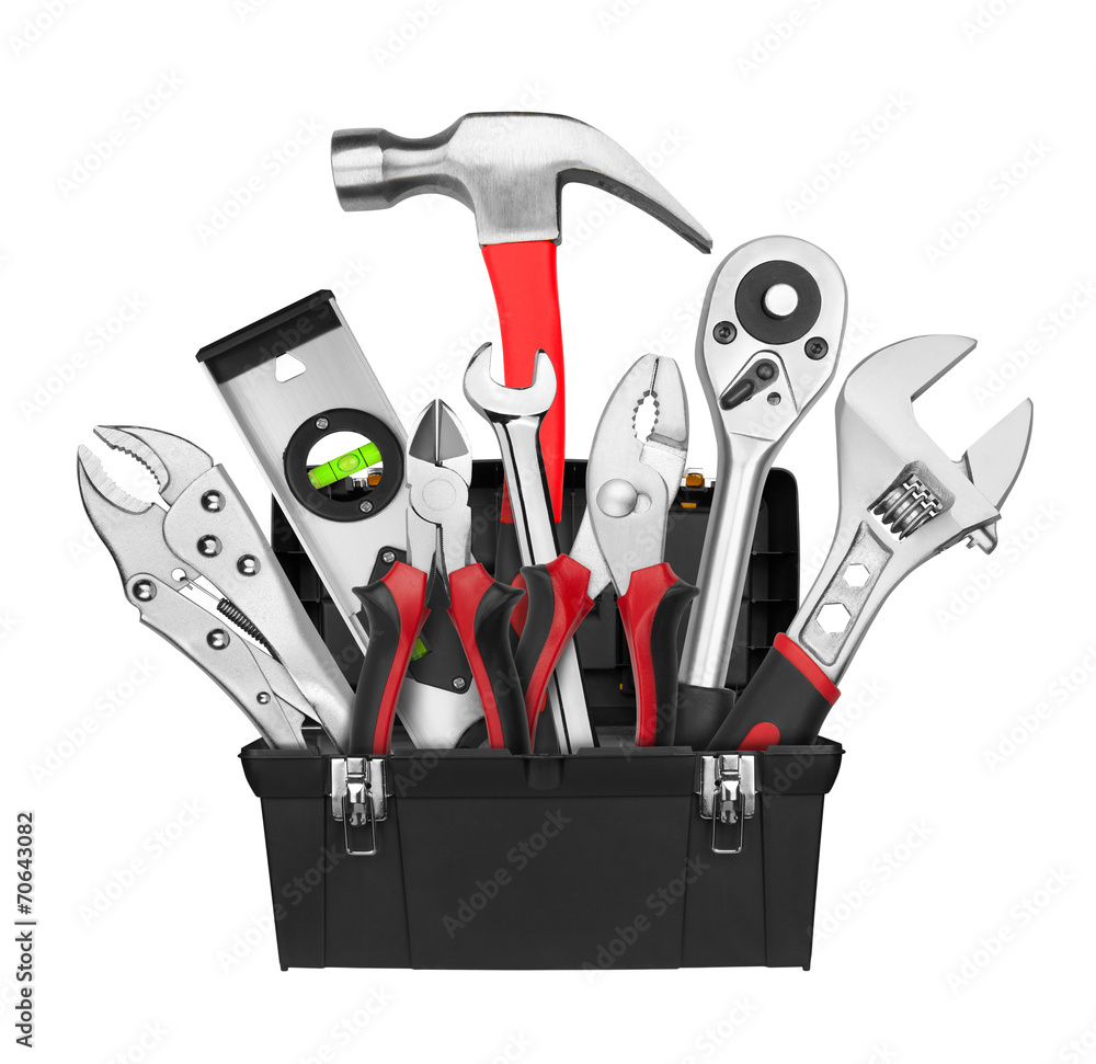 Many Tools in tool box Stock-Foto | Adobe Stock