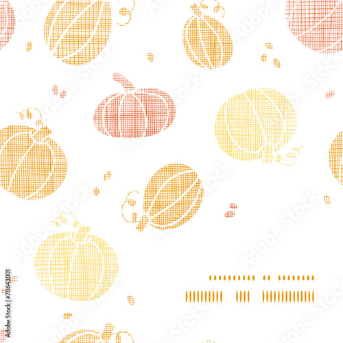 Vector thanksgiving pumpkins textile frame corner pattern