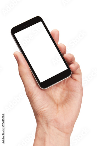 Mobile phone in a man's hand
