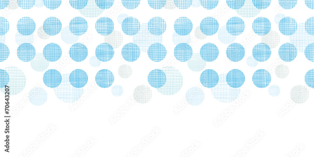 Abstract textile blue polka dots stripes horizontal seamless