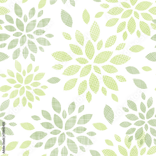 Fabric textured abstract leaves seamless pattern background