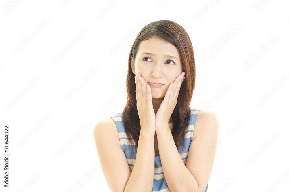 困惑した表情の女性 困惑した表情の女性