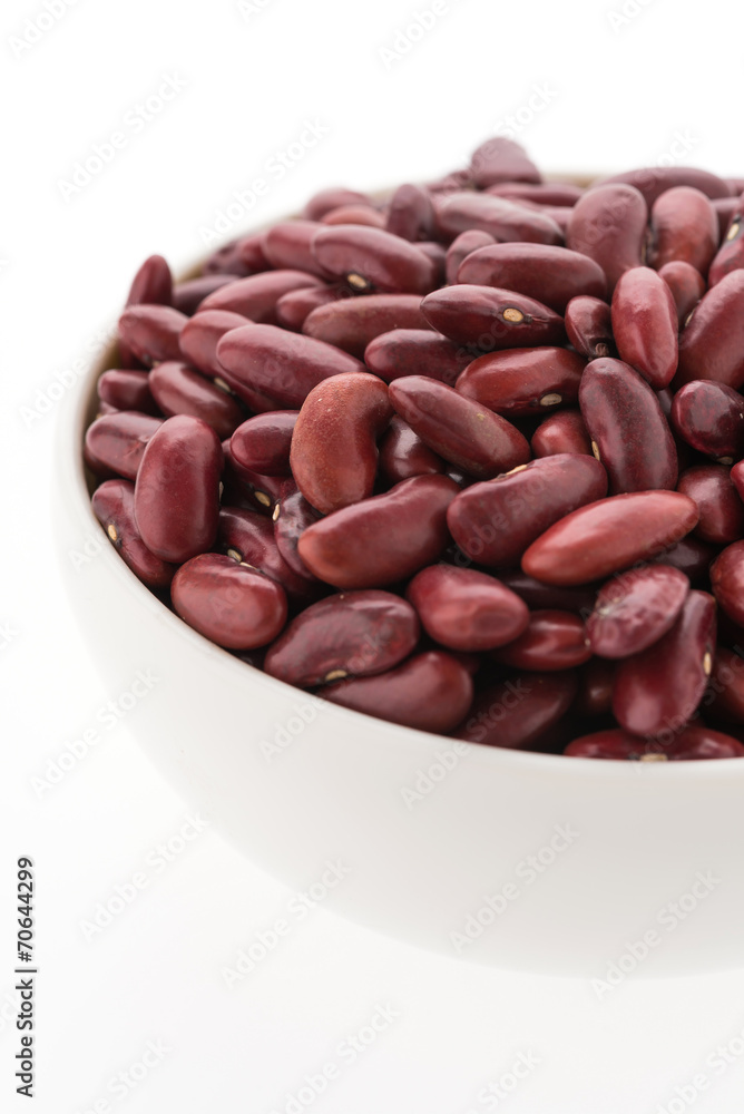 Red beans kidney isolated on white background Red beans kidney isolated on white background