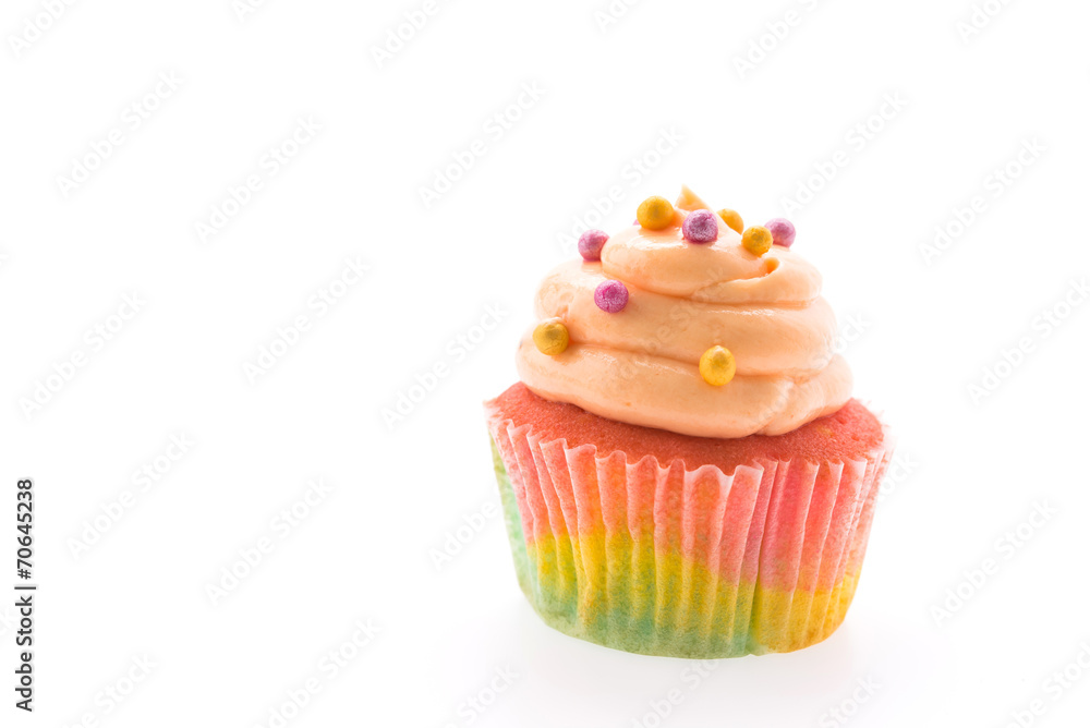 Colorful cupcakes isolated on white Colorful cupcakes isolated on white