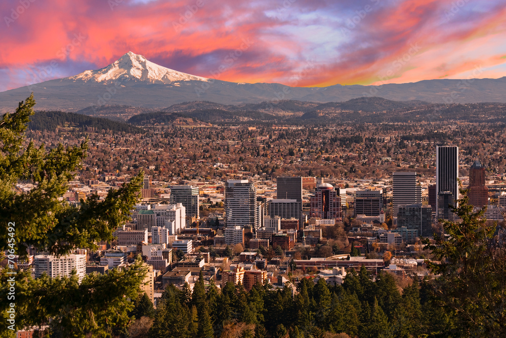 Obraz premium Beautiful Vista of Portland, Oregon