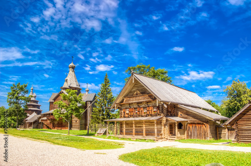 Museum  wooden architecture Vitoslavlitsy village street house C