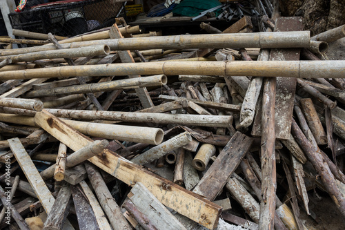 Pile old bamboo © suwatwongkham
