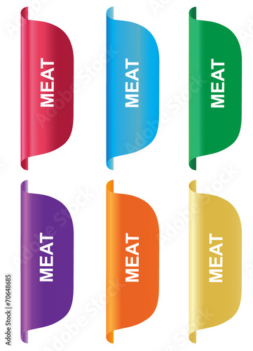 Meat, tag, label, badge, sign, vertical