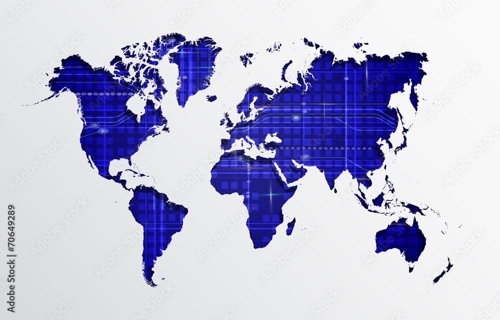 Vector World map.Connections network concept Vector World map.Connections network concept