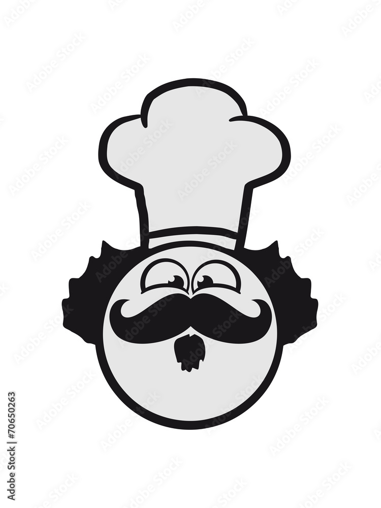 Chefkoch Lustig Smiley Mustache Bart Chefkoch Lustig Smiley Mustache Bart