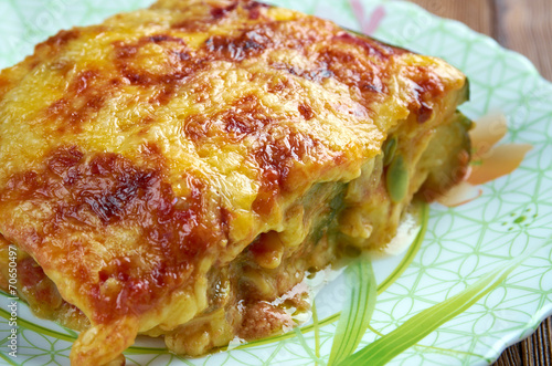 Tableau sur toile Parmigiana di zucchine