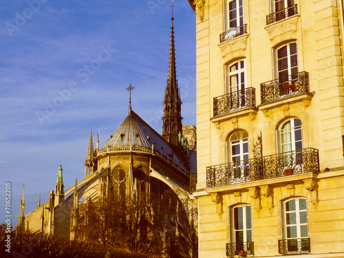 Retro look Notre Dame Paris