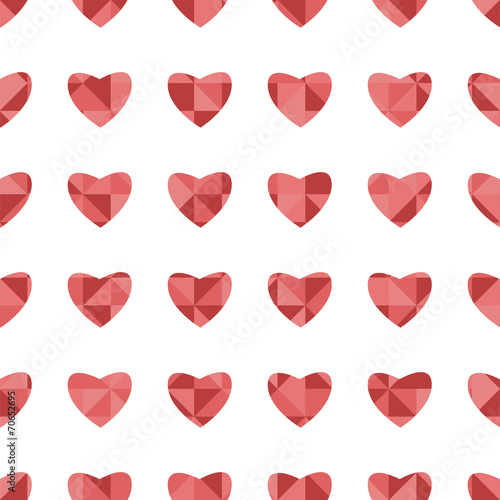 Seamless pattern with hearts for Valentine's Day