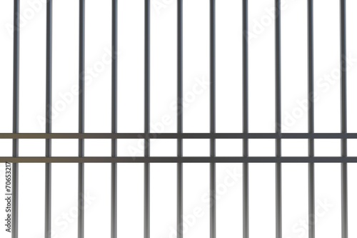 Digitally generated metal prison bars