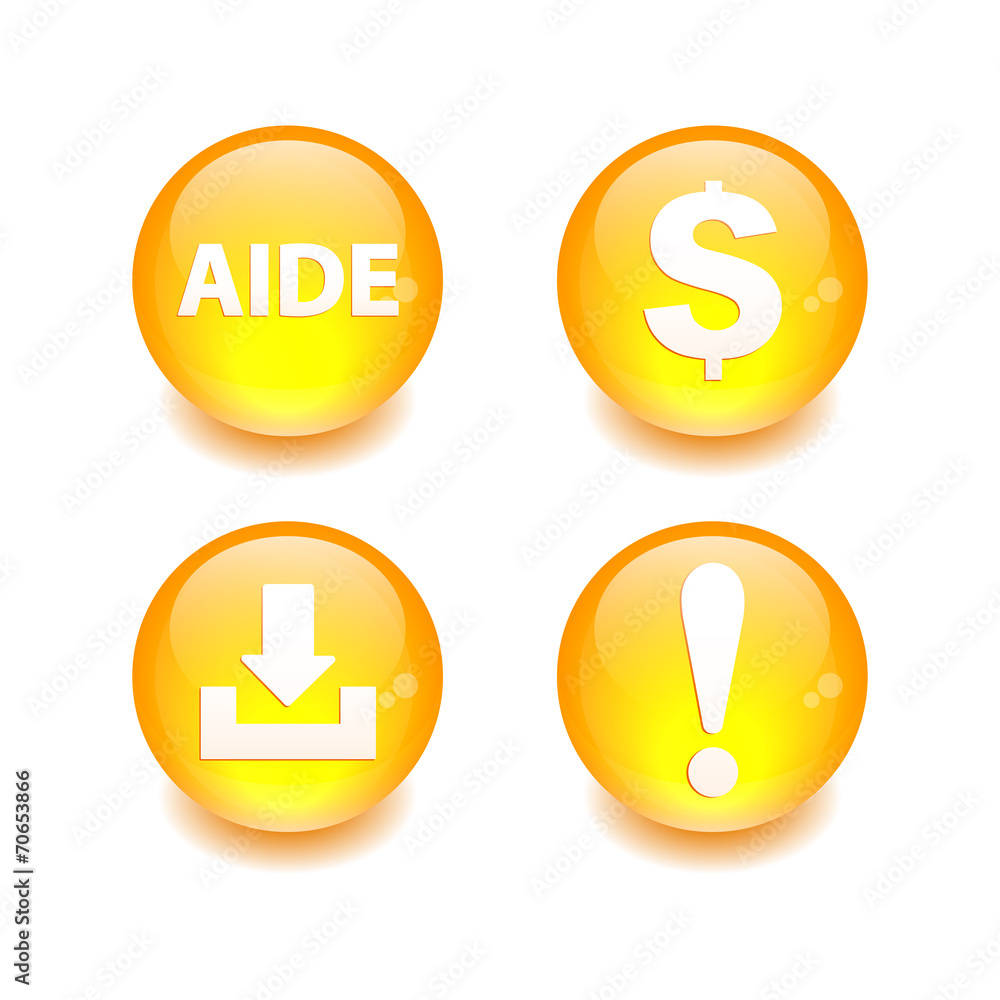 Button icon set 3D internet Button icon set 3D internet