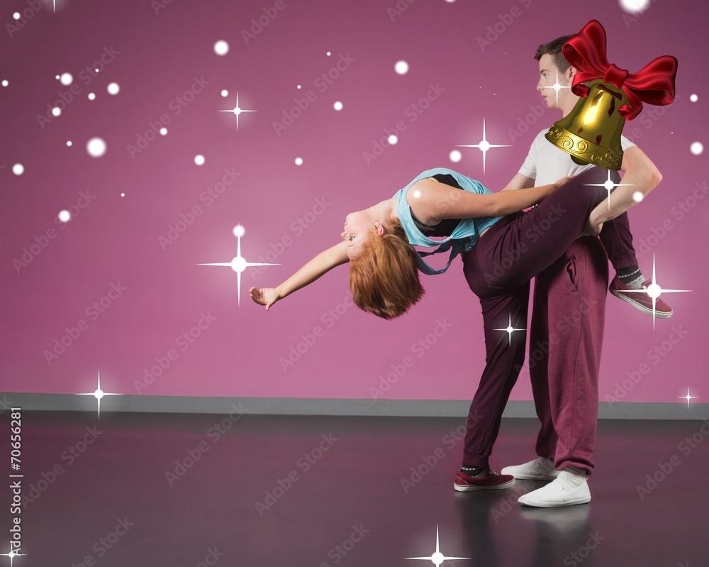 Fototapeta premium Cool break dancing couple dancing together