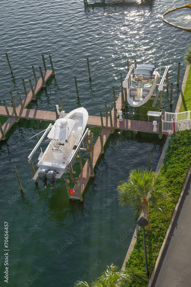 private dock for yachts