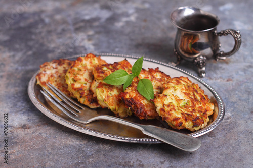Chicken cutlets with zucchini