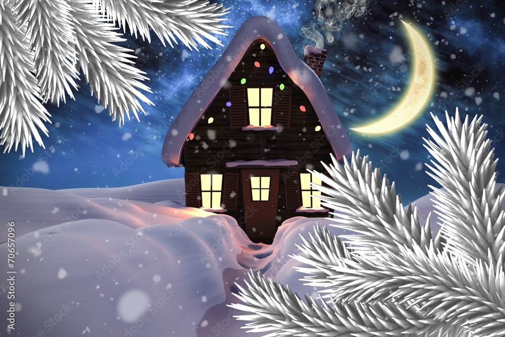 Fototapeta premium Composite image of christmas house