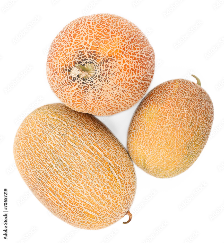 Melons isolated on white Melons isolated on white