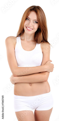 Young woman with slim body ...