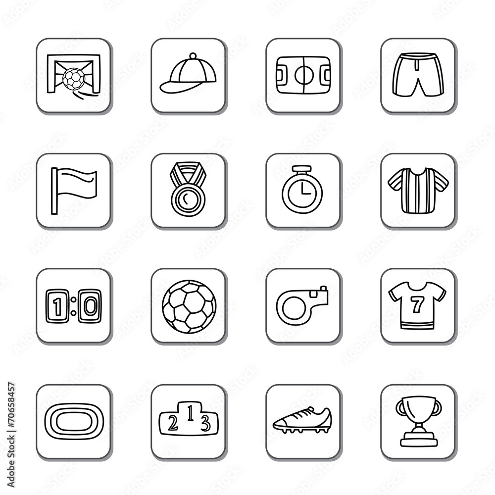 Sport Competition Doodle Icons Sport Competition Doodle Icons