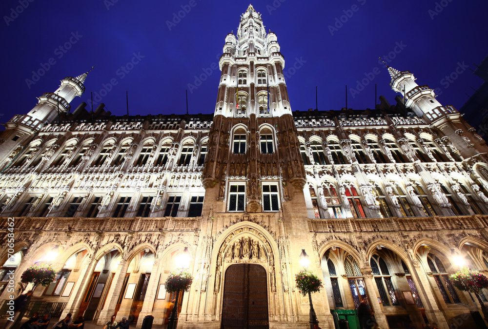 Fototapeta premium town hal in night