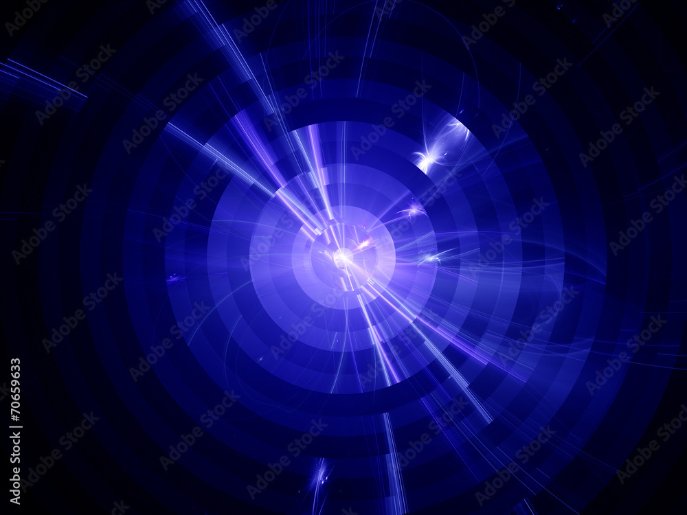 Obraz premium Blue nuclear fission blackground