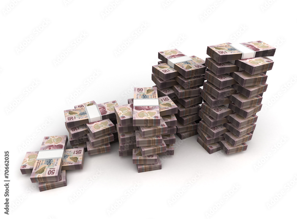 Stack of Mexican Pesos Stack of Mexican Pesos