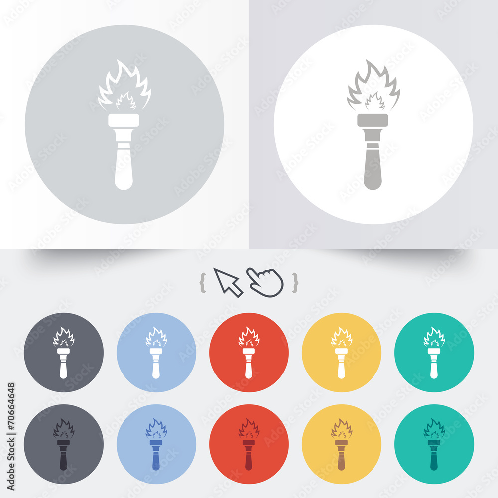 Torch flame sign icon. Fire symbol. Torch flame sign icon. Fire symbol.