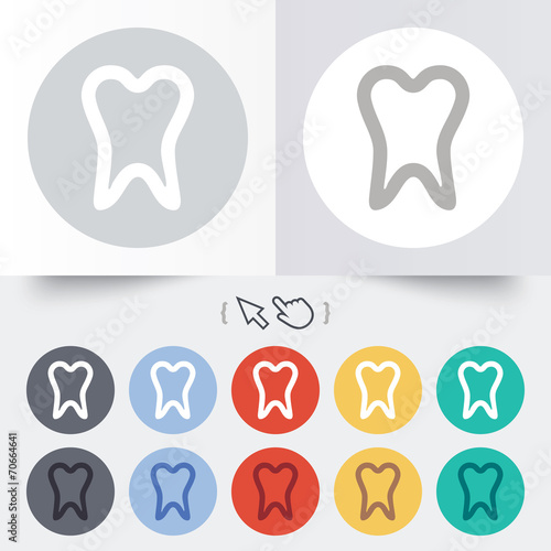 Tooth sign icon. Dental care symbol.