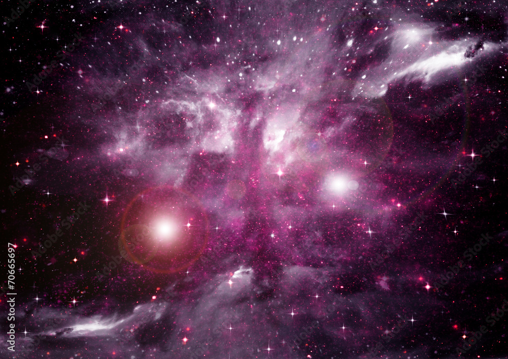 Obraz premium Stars of a planet and galaxy in a free space