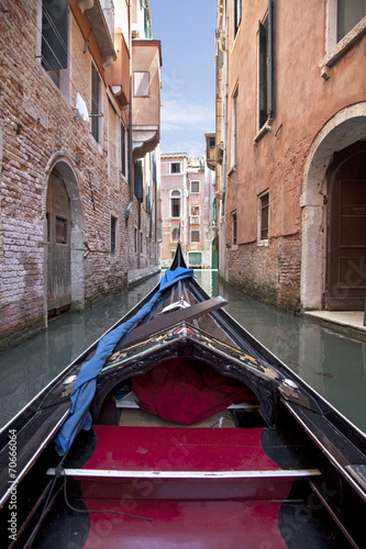 Gondola in the streets of Venice, Italy