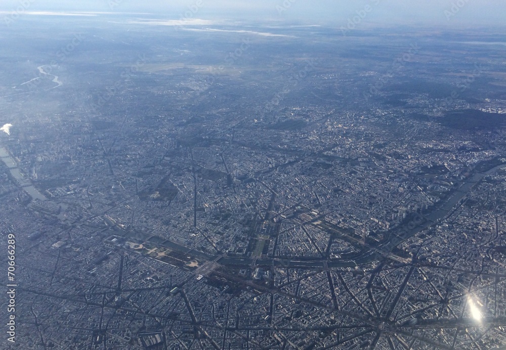 Vue aérienne de la ville de Paris