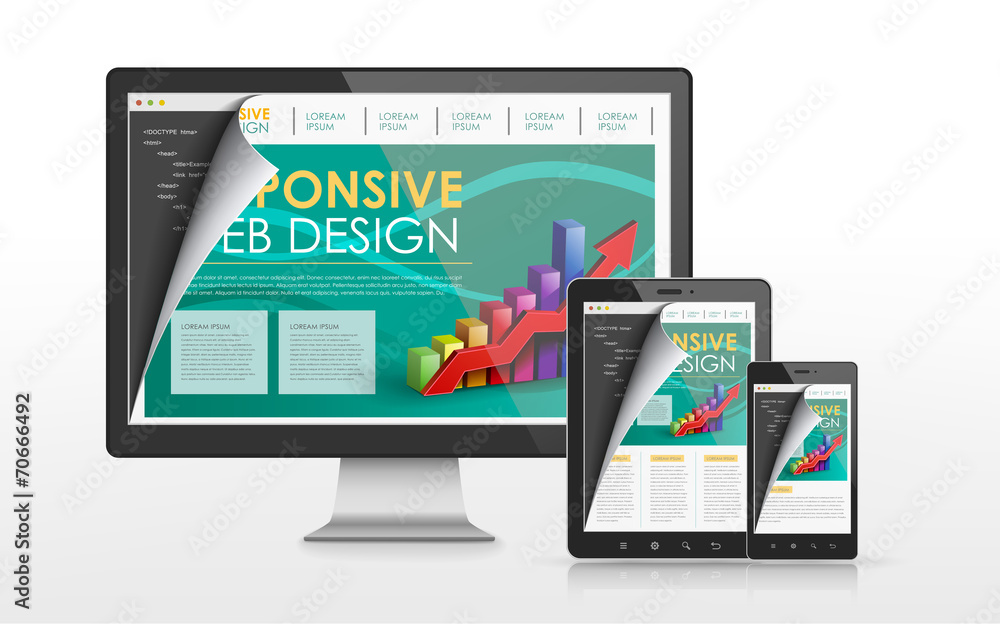 responsive web design in TV, tablet and smart phone