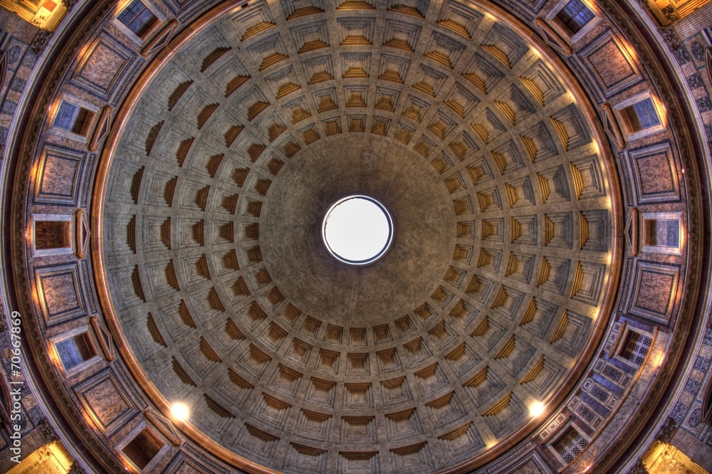Plafond du Panthéon de Rome, Italie