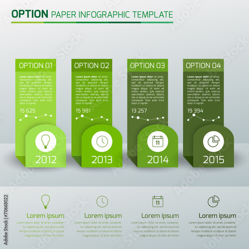 One,two,three,four - option business infographic,light