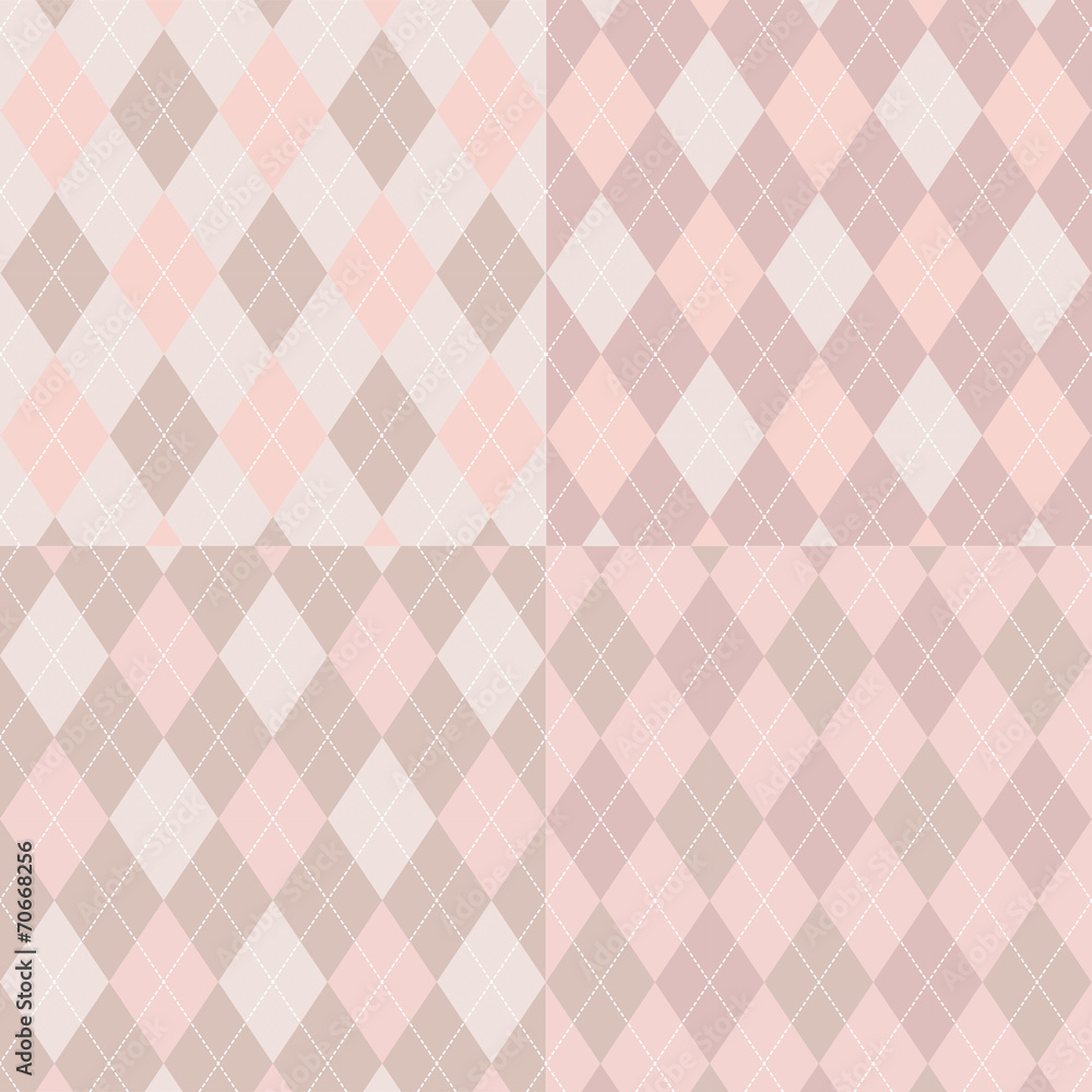 Seamless argyle pattern. Diamond shapes background. Vector set. Seamless argyle pattern. Diamond shapes background. Vector set.