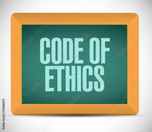 code of ethics message illustration design