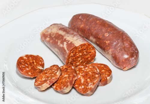 Cuadro en lienzo sausage slised