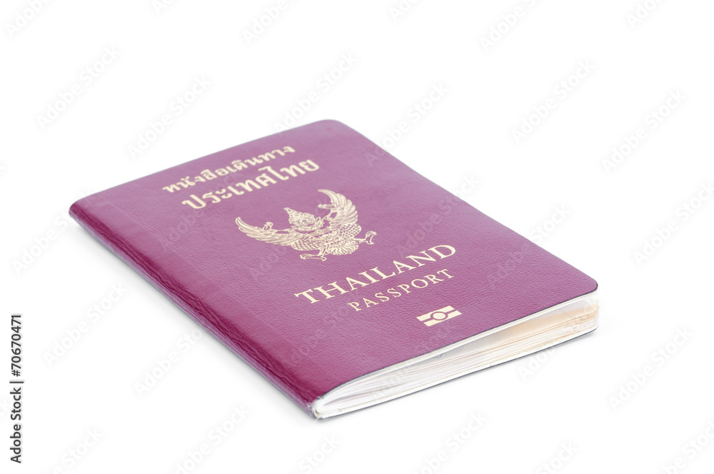 Thailand passport on white background. Thailand passport on white background.