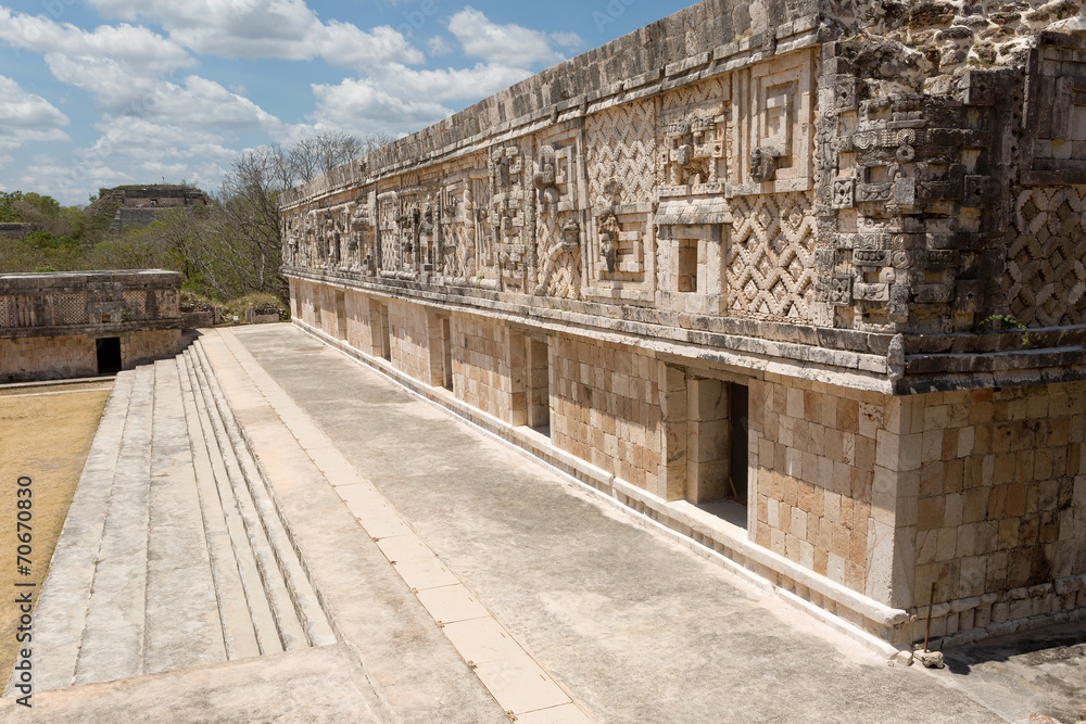 architectural details of the nunnery building  in Uxmal