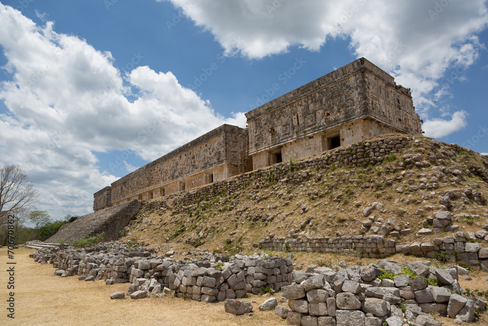 the Governor's Palace in Uxmal,Yucatan, Mexico