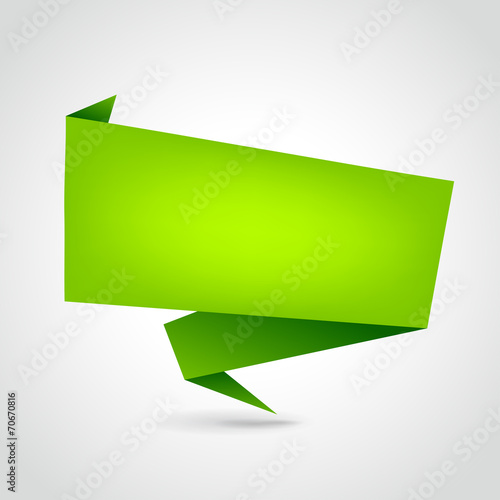 Vector green origami