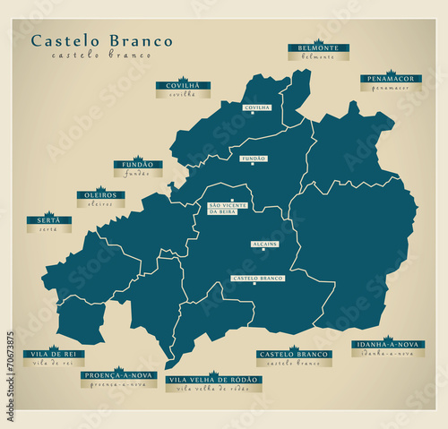 Modern Map - Castelo Branco PT photo