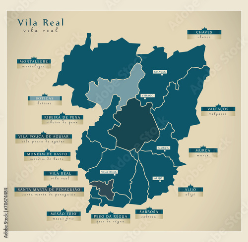 Modern Map - Vila Real PT