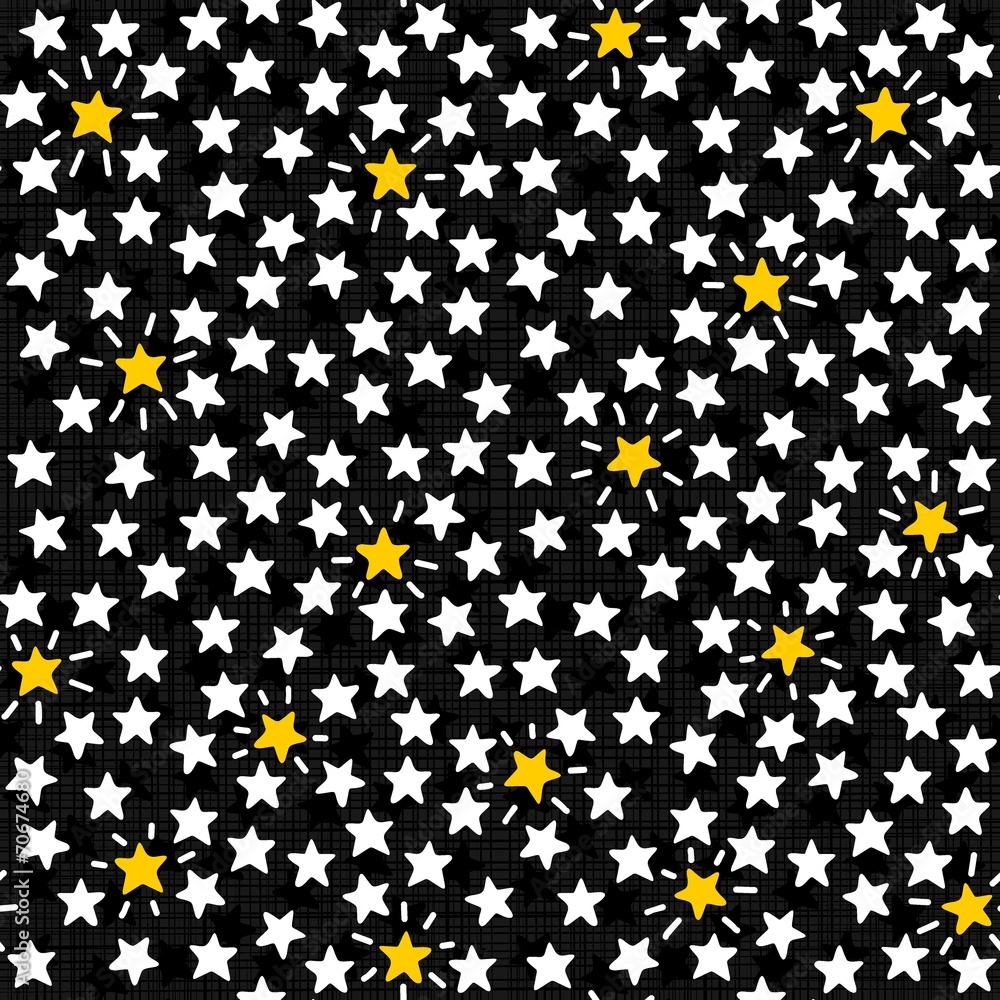 małe gwiazdki czarny biały złoty nieskończony deseń Stock Vector | Adobe  Stock