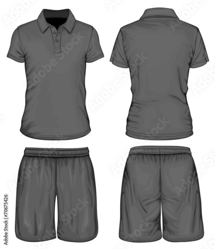 Men's polo-shirt and sport shorts