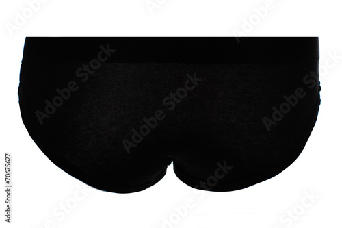 Obraz na plátne Rear View of Black Bikini Underwear