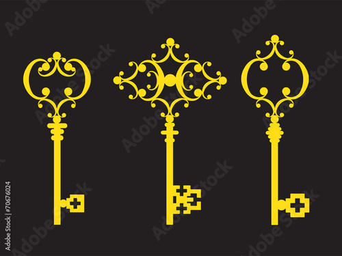 Three ancient golden keys